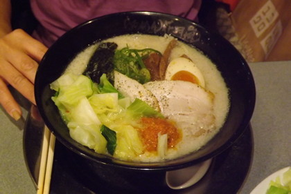 花月嵐の塩ラーメン＋キャベツ＋ハバネロ暴流